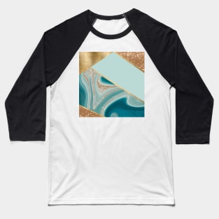 Azure water agate II - glitter layers Baseball T-Shirt